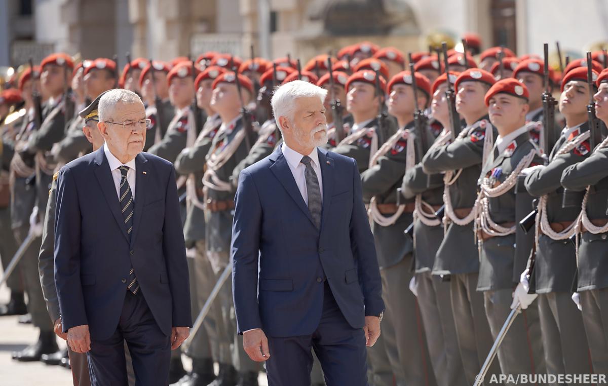 Český prezident Pavel při své inaugurační návštěvě Vídně