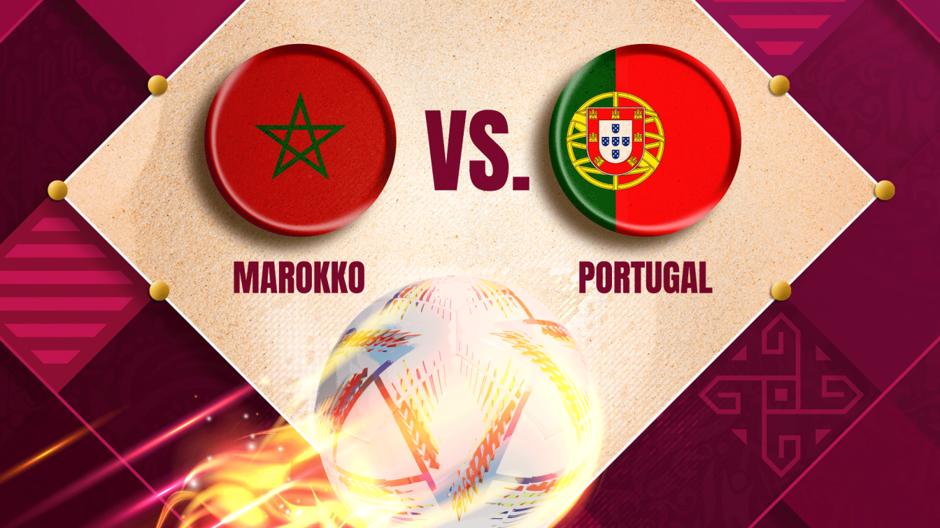 Das WM-Viertelfinal-Match zwischen Marokko und Portugal