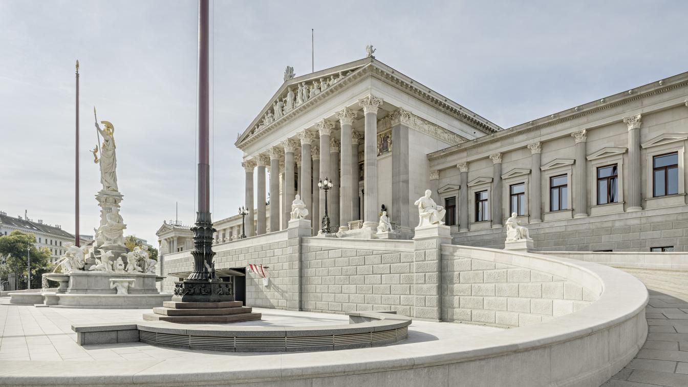 Das generalsanierte Parlament in Wien