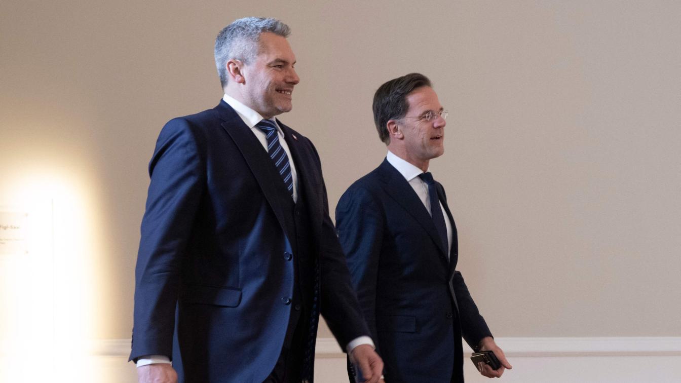 Bundeskanzler Karl Nehammer  und der niederländische Premier Mark Rutte