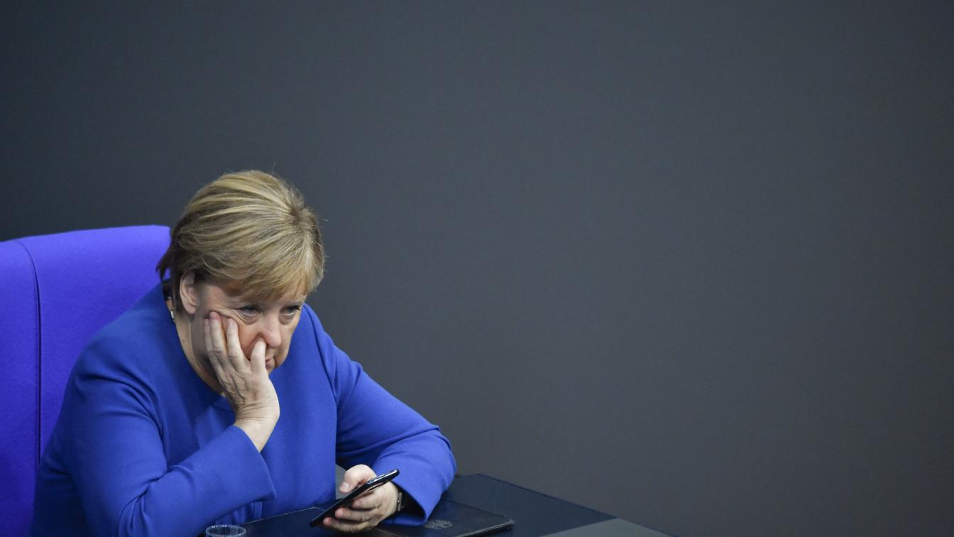 Die frühere deutsche Kanzlerin Angela Merkel bei einer Bundestagssitzung