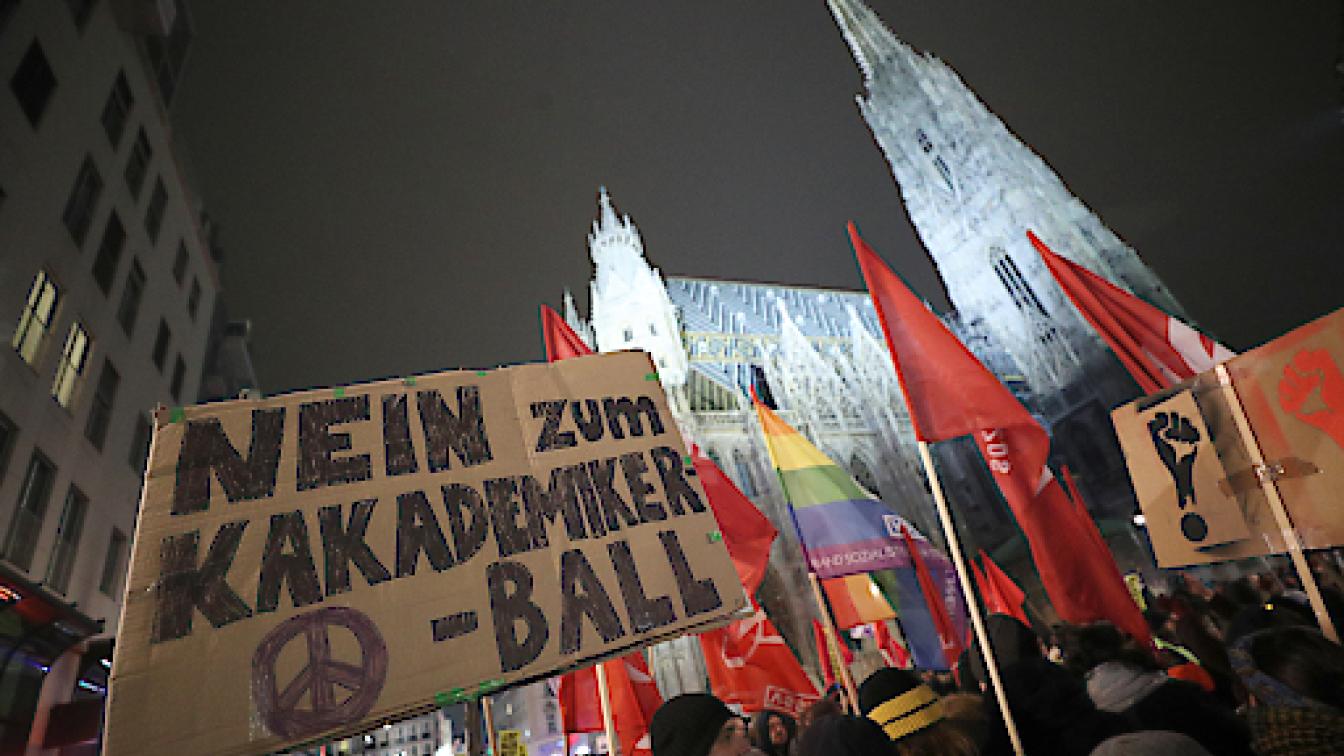 Demonstration gegen Akademikerball
