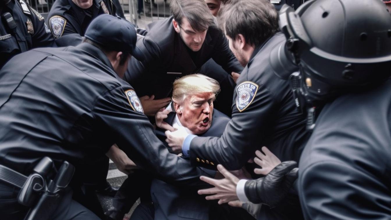 Das KI-generierte Bild einer möglichen Festnahme von Donald Trump