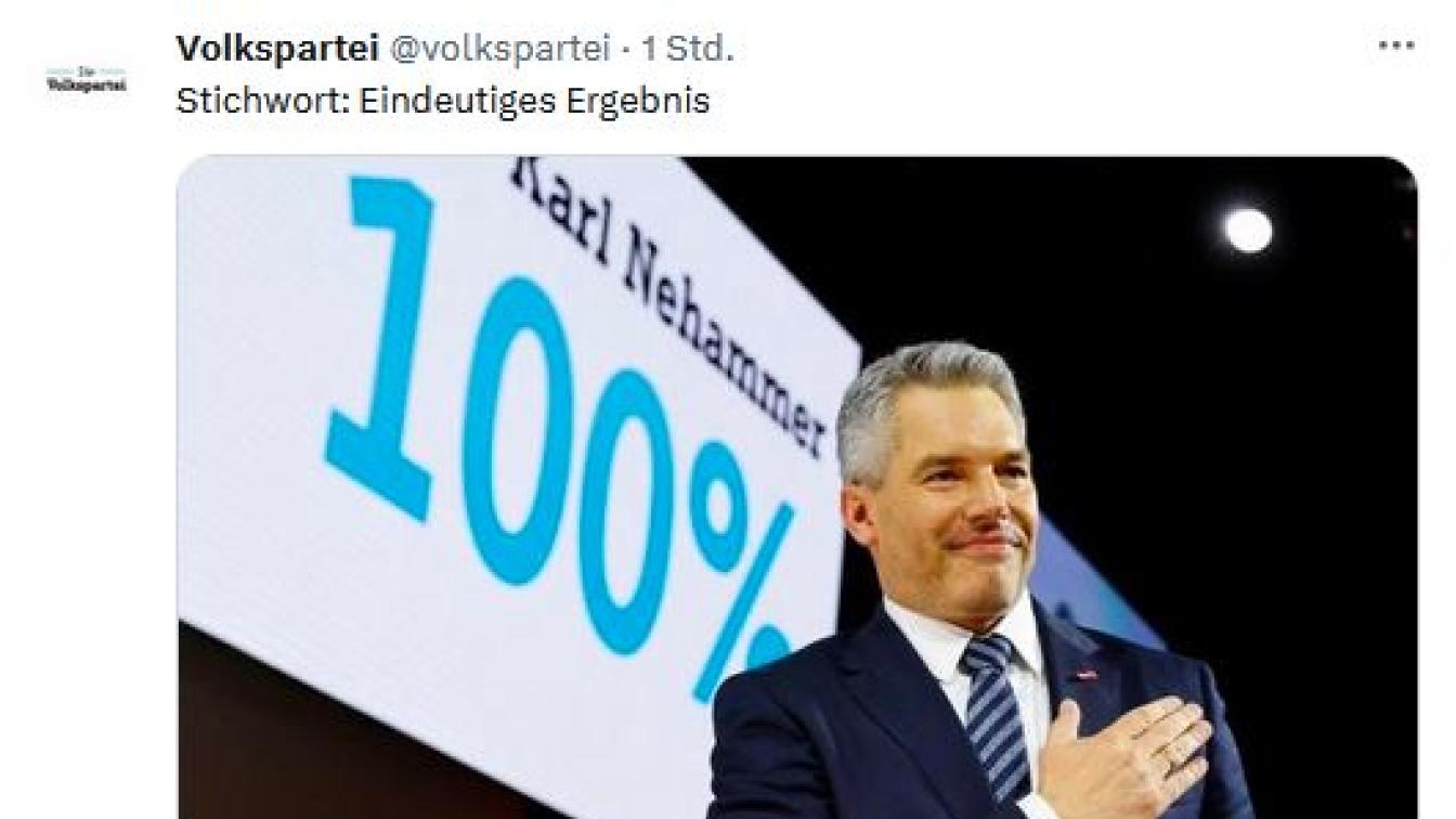 Tweet der ÖVP