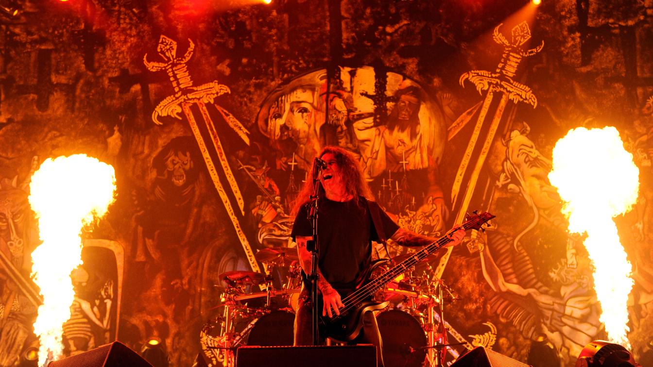 Sänger und Bassist Tom Araya von der Band "Slayer"
