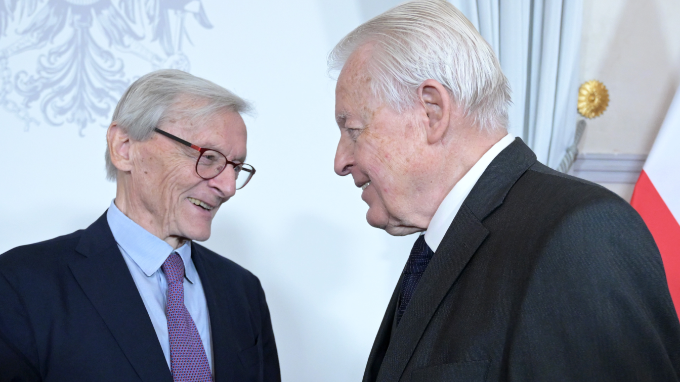 Die Ex-Bundeskanzler Wolfgang Schüssel (ÖVP), und Franz Vranitzky (SPÖ)