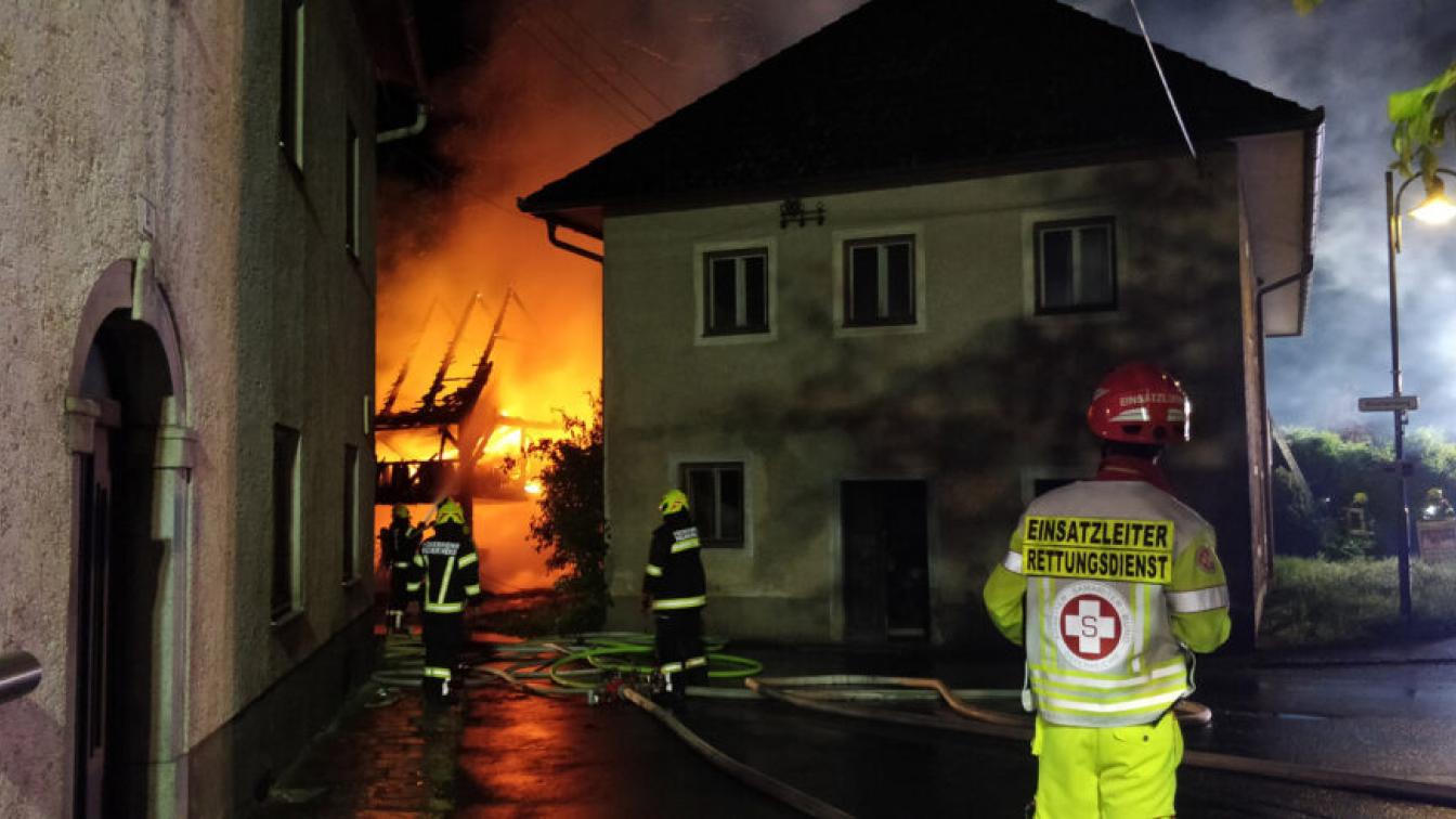 Großbrand in Feldkirchen