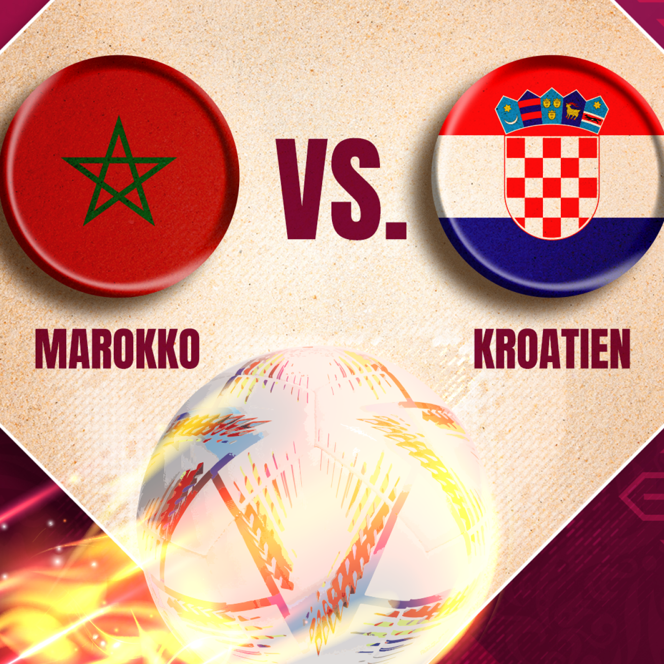 Marokko gegen Kroatien