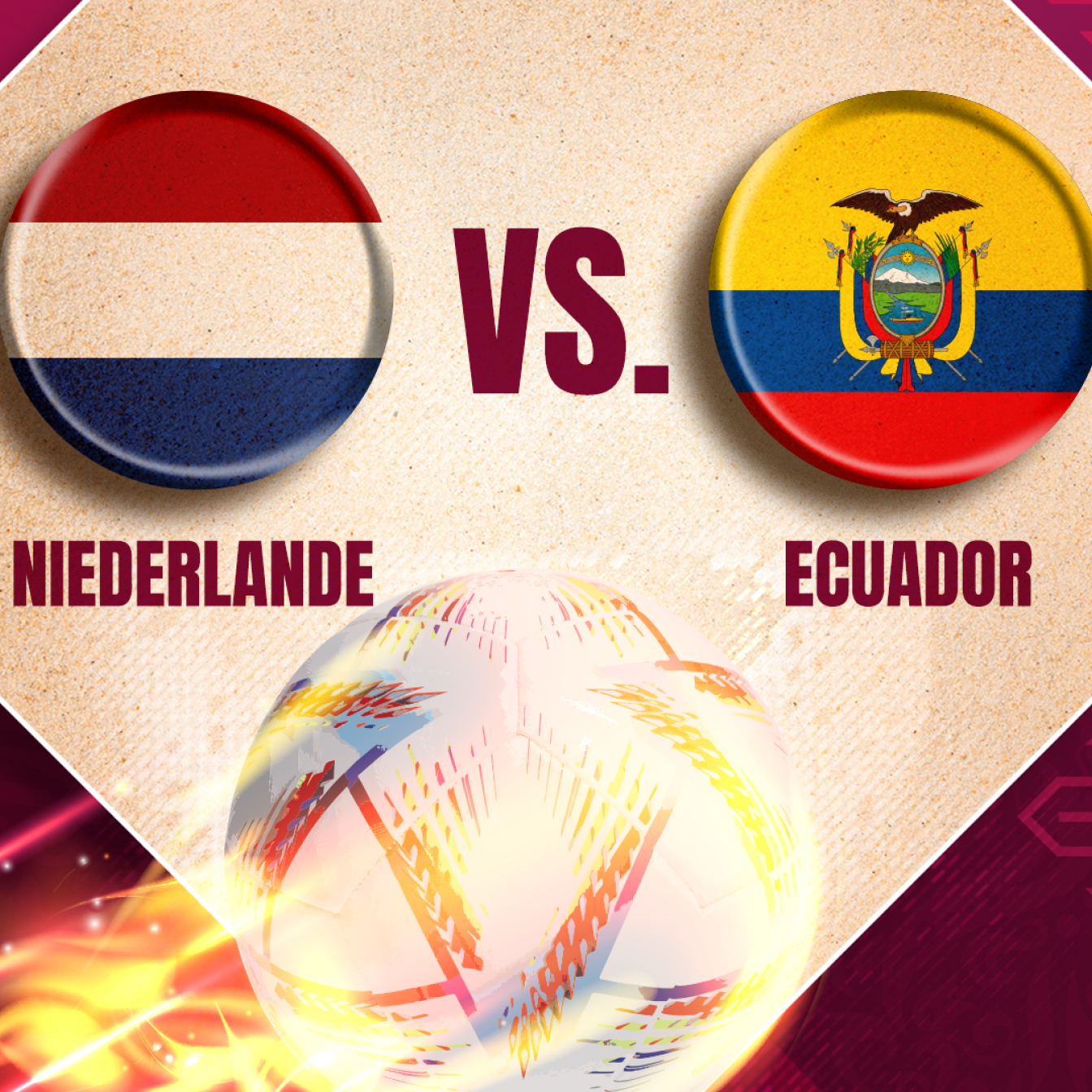 Niederlande gegen Ecuador
