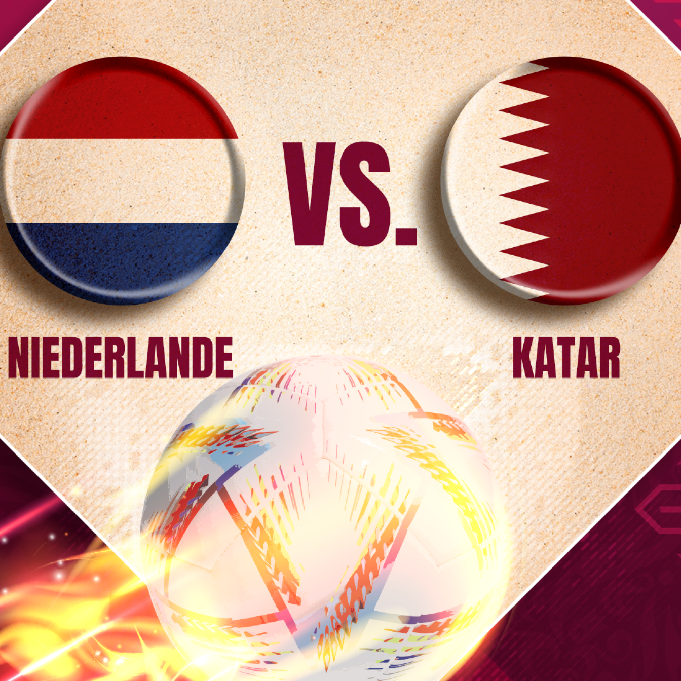Die Niederlande gegen Katar