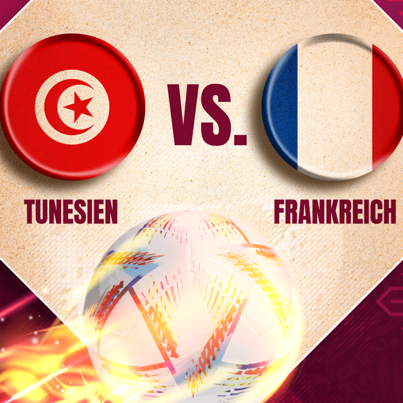 Tunesien gegen Frankreich