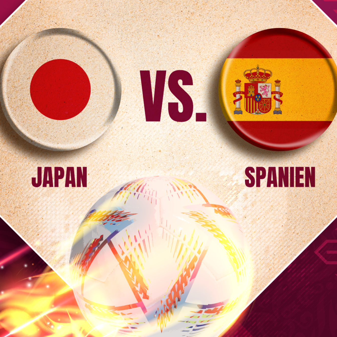 Japan gegen Spanien
