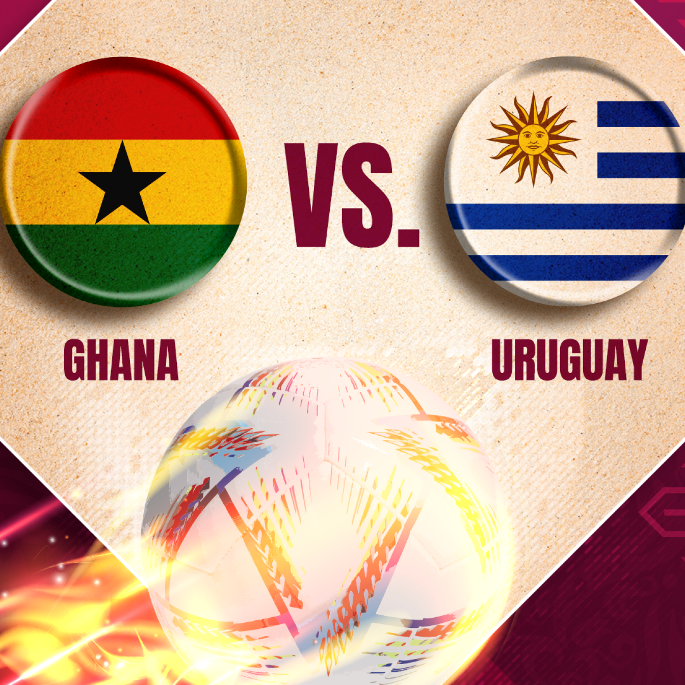 Ghana gegen Uruguay