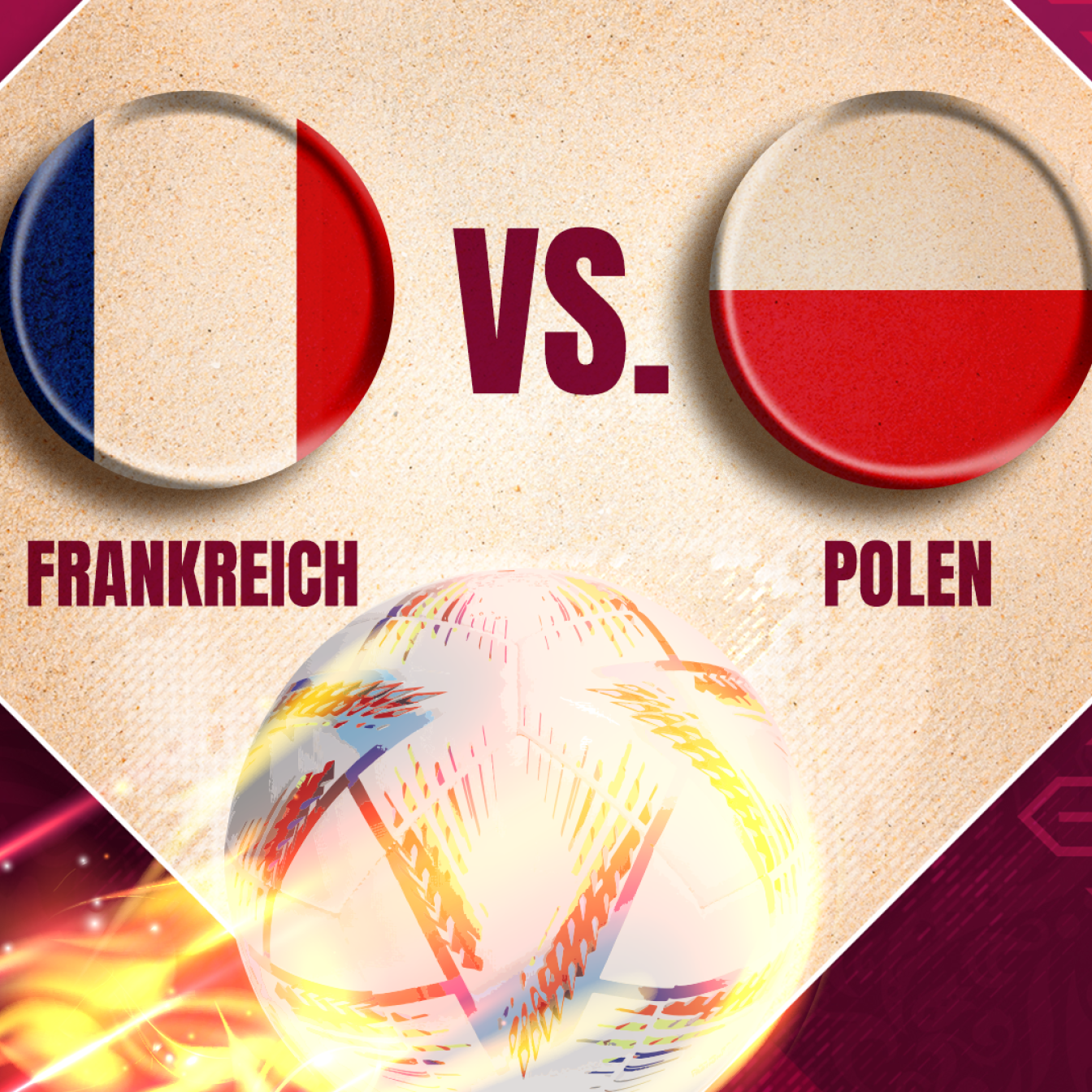 Das WM-Achtelfinal-Match zwischen Frankreich und Polen
