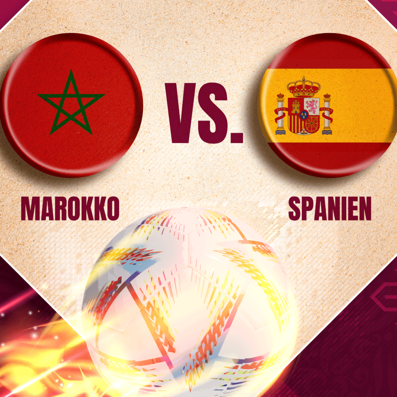 Das WM-Achtelfinal-Match zwischen Marokko und Spanien