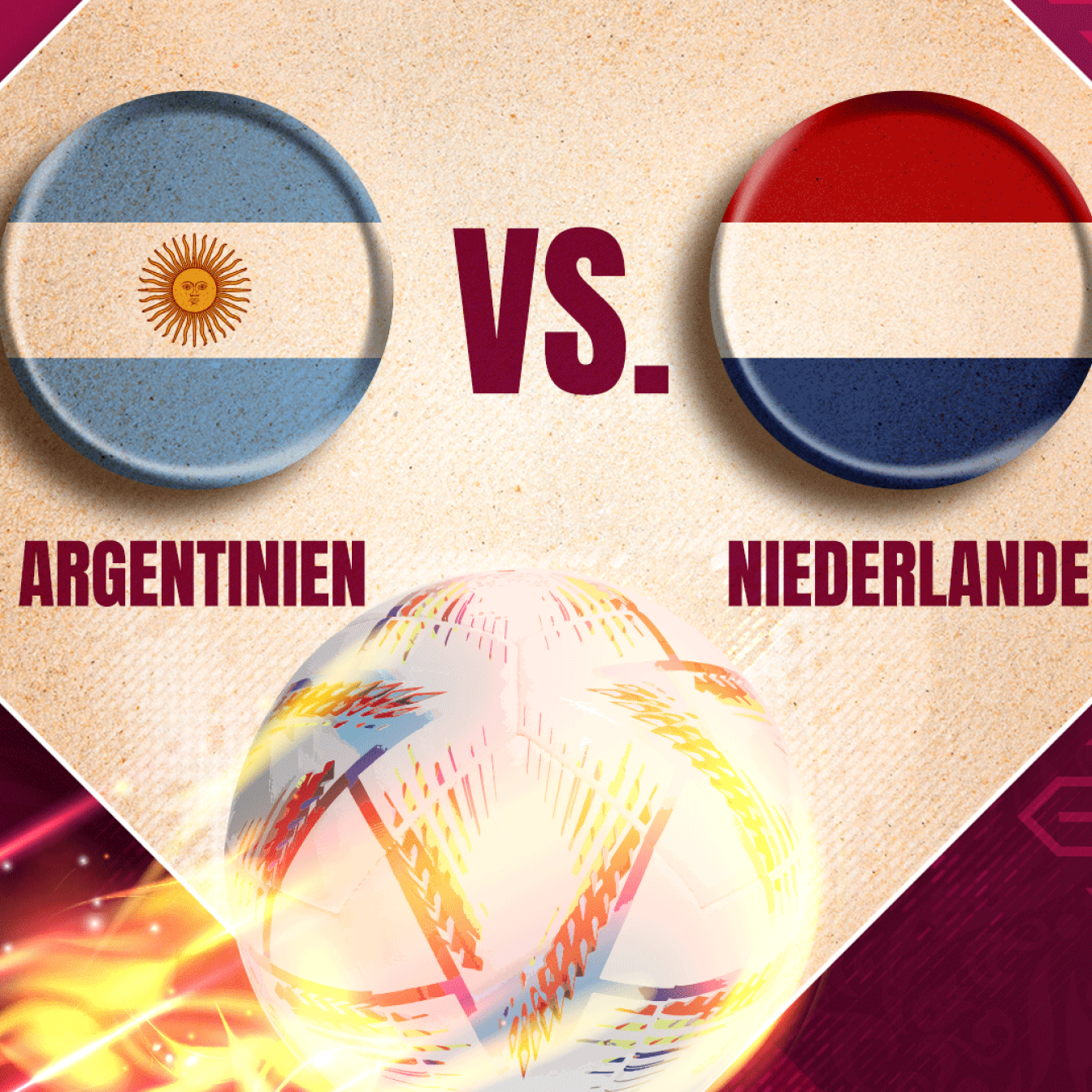 WM-Viertelfinale Argentinien - Niederlande