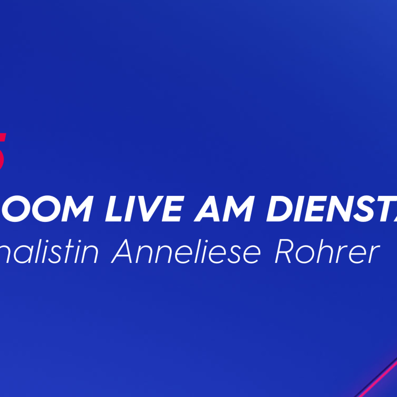 Newsroom Live am Dienstag mit Journalistin Anneliese Rohrer