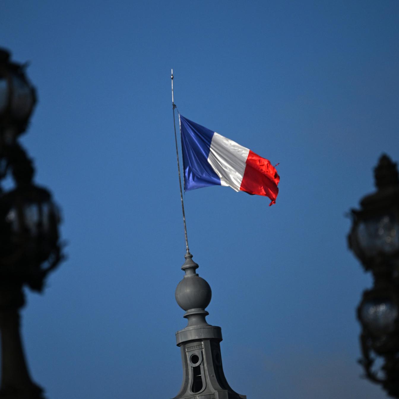 Frankreich-Flagge in Paris