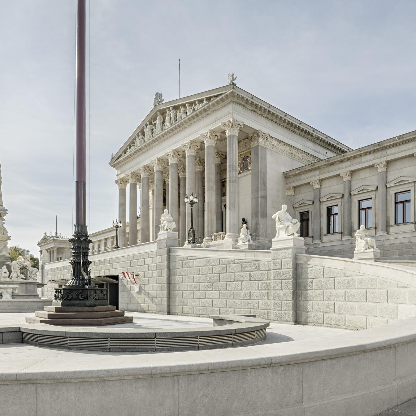 Das generalsanierte Parlament in Wien