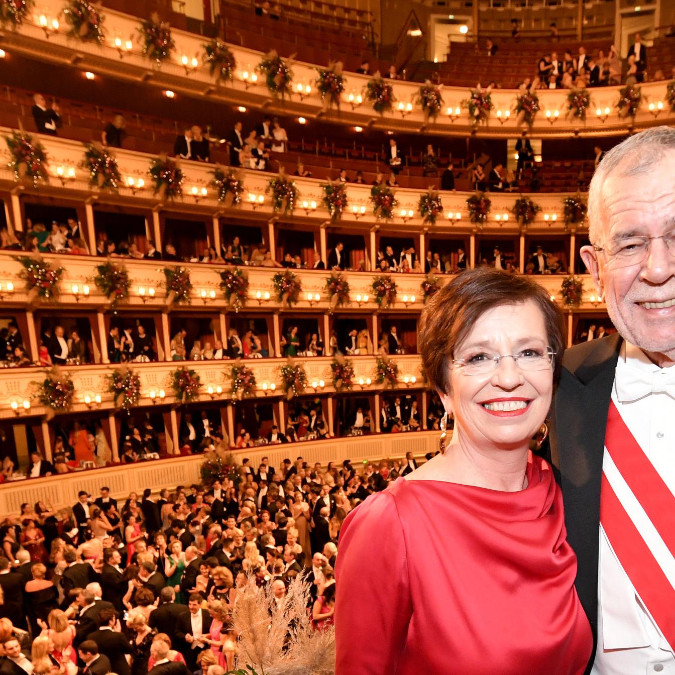 Wiener Opernball 2020: Bundespräsident Alexander Van der Bellen und Doris Schmidauer
