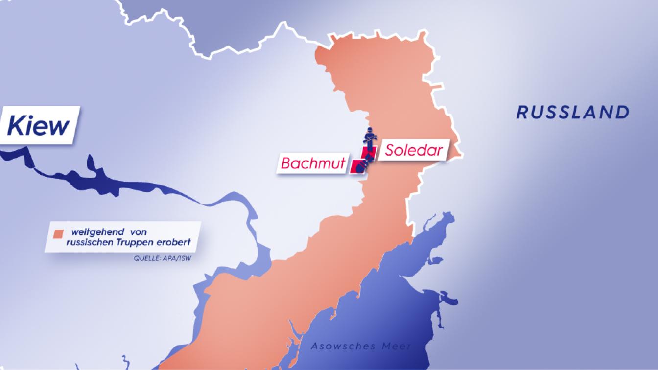 Karte der Ost-Ukraine