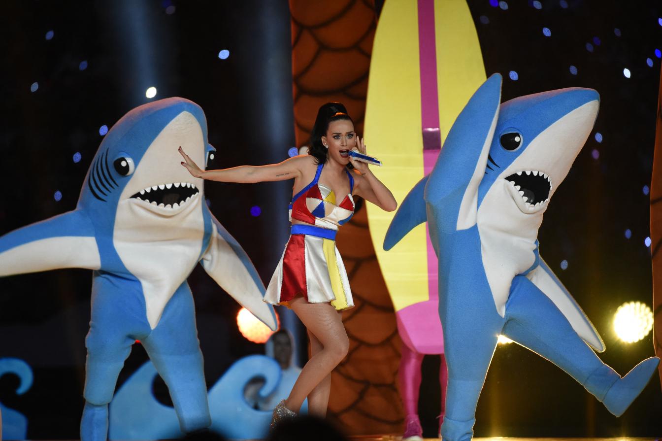 Katy Perry bei der Halbzeitshow beim Super Bowl