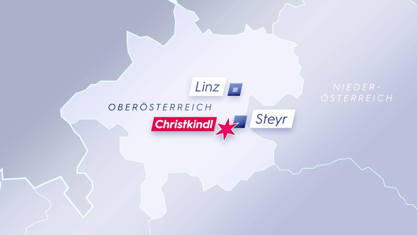 Karte zum Felssturz in Steyr
