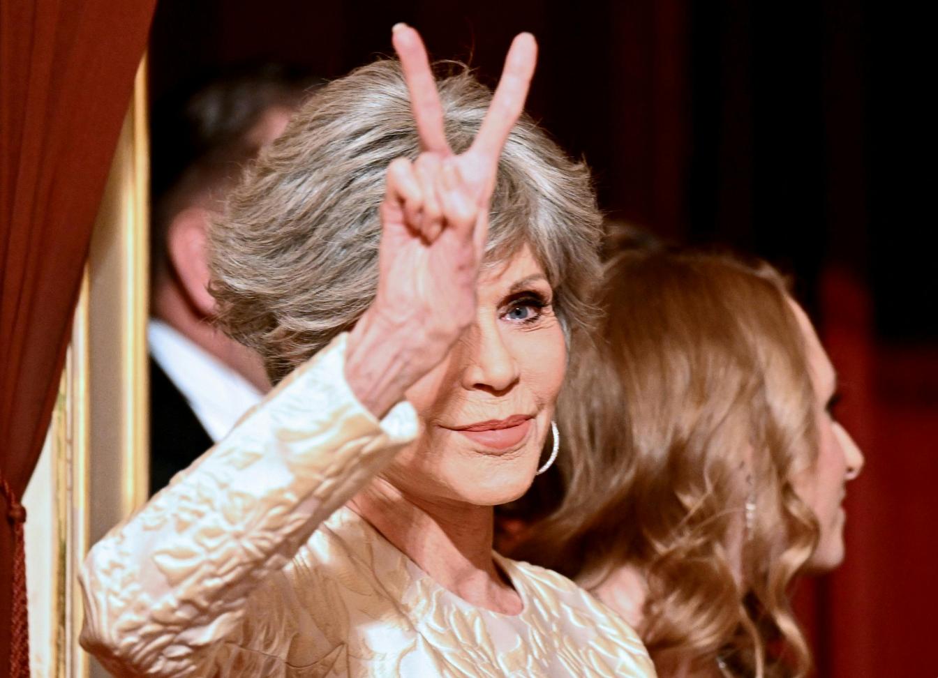 Opernball: Jane Fonda in der Loge von Richard Lugner
