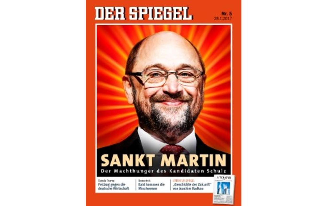 Spiegel-Cover mit "Sankt Martin" Schulz