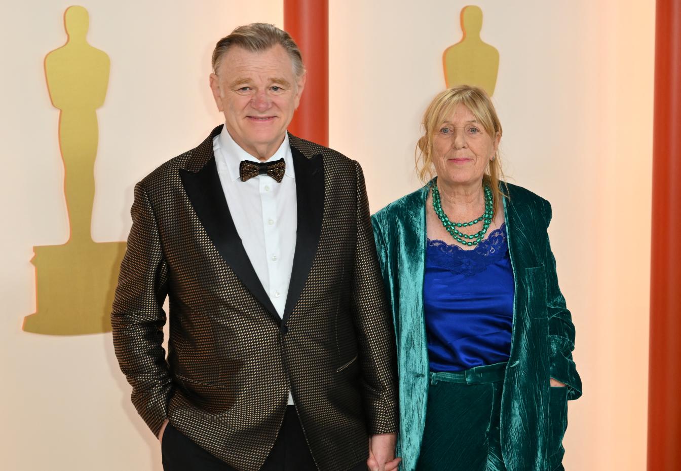 Irish actor Brendan Gleeson and his wife Mary Gleeson attend the 95th Annual Academy Awards at the Dolby Theatre in Hollywood