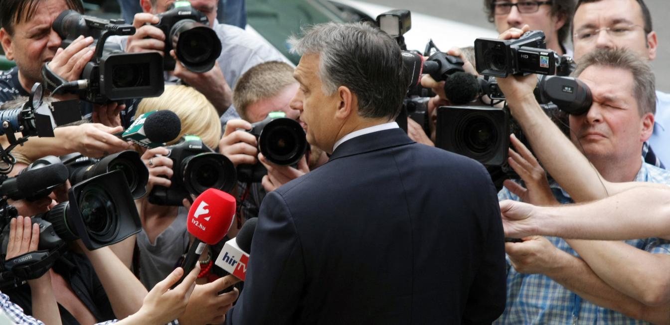 Orban bei einem Interview