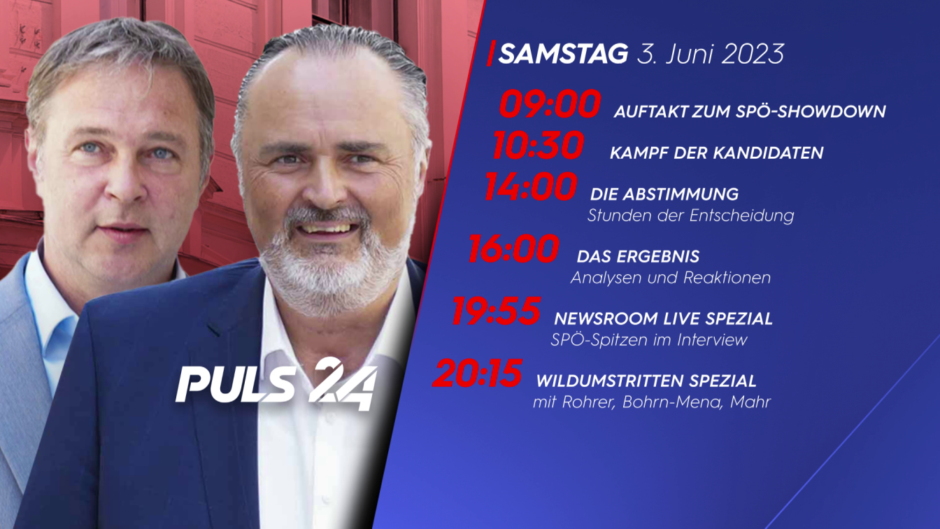 Das PULS 24 Programm zum SPÖ-Sonderparteitag