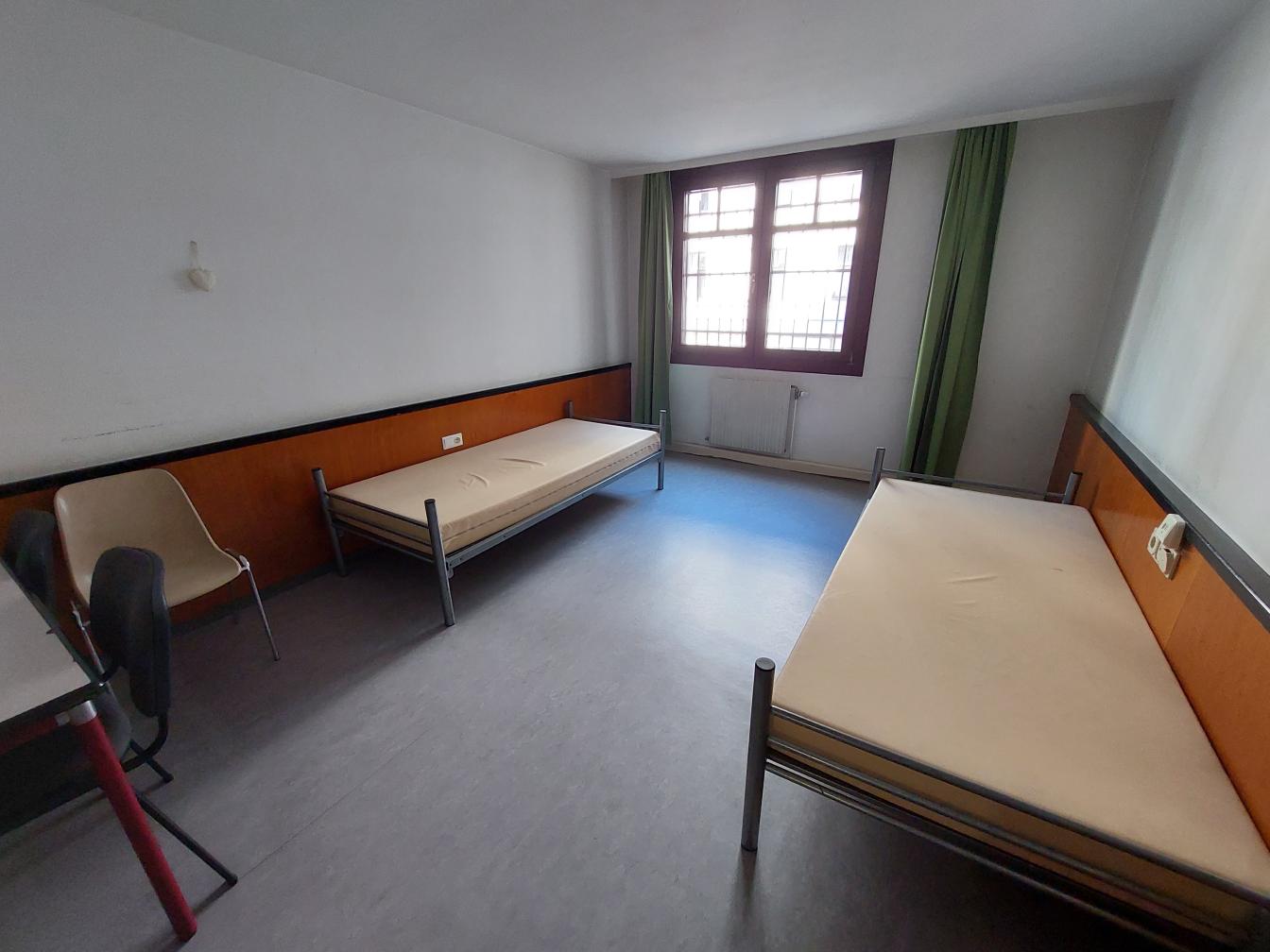 Schlafzimmer in der Flüchtlingsunterkunft