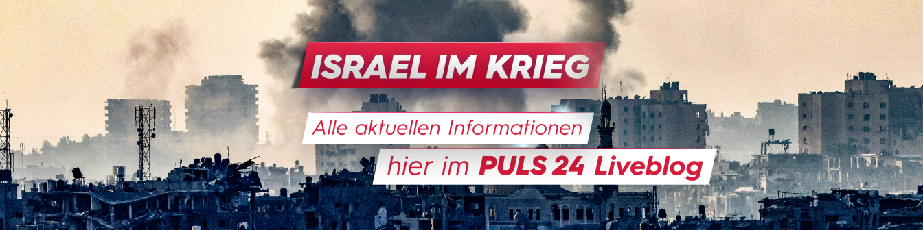 Banner für den "Israel im Krieg"-Liveblog