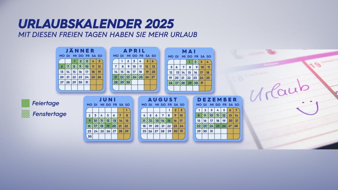 Urlaub Fenstertage 2025